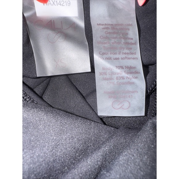 NWOT Women's XSmall Calia Upf50+ Pure Black‎ Inspire Short Body Suit MSRP $108 - Picture 6 of 6